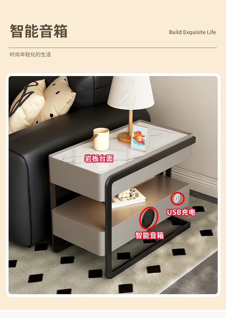 Sofa Edge Cabinet Table Living Room Movable Side Cabinet Modern Corner Table Room Center Desk 거실테이블 밥상 Stolik Kawowy Мебель
