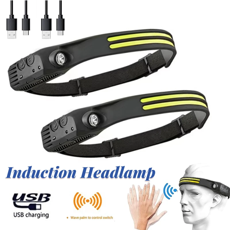 

Индукционный Головной фонарь для кемпинга, встроенный аккумулятор, USB