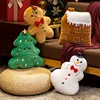 Christmas Tree Gingerbread Man Snowman Gingerbread House Plush Toy Coussin Extérieur Imperméable Jardin 1