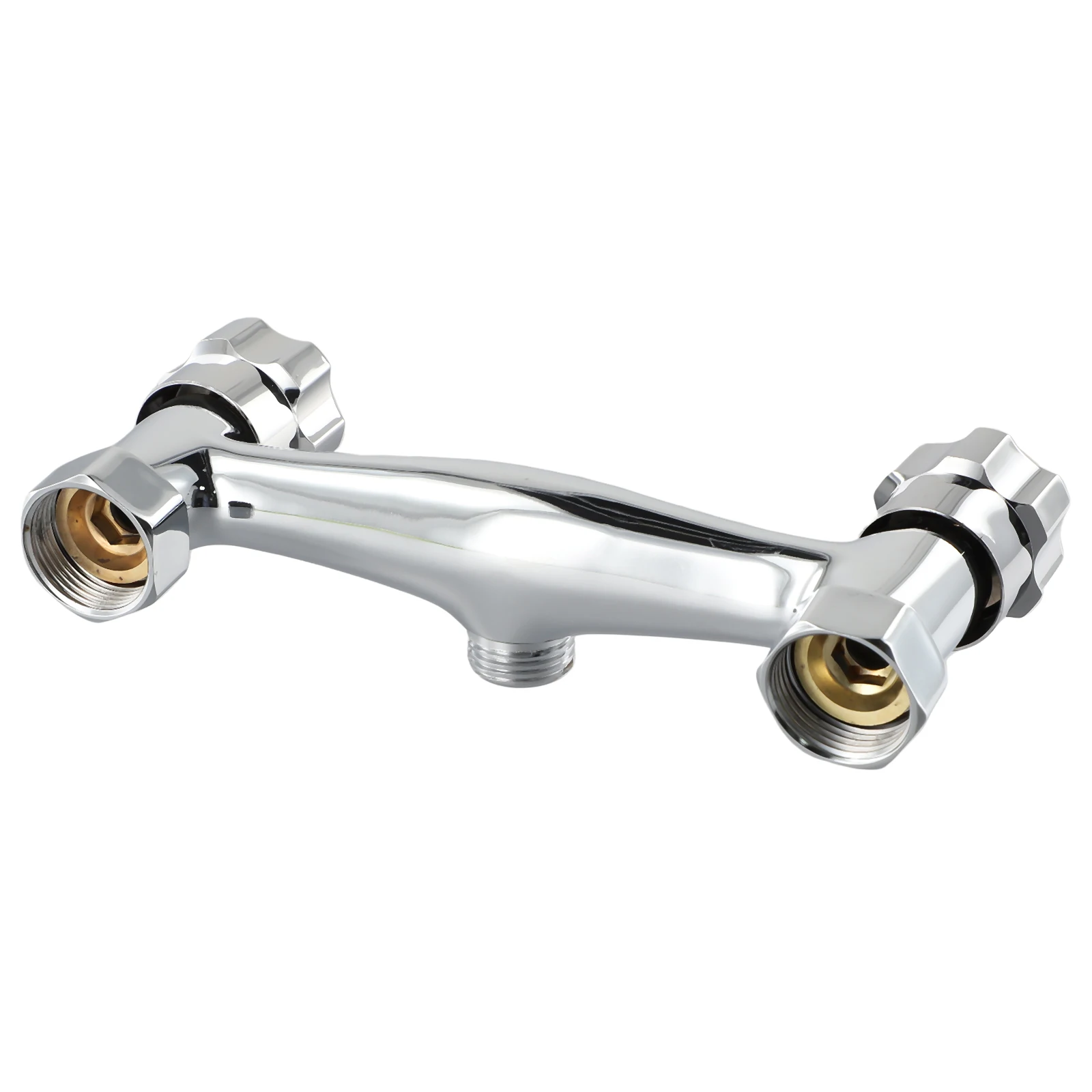 

Насадки для душа, смеситель, клапан, аксессуары для ванной комнаты, медные простые в сборке Двойные выходные отверстия, анти-рефлюкс, горячая и холодная вода