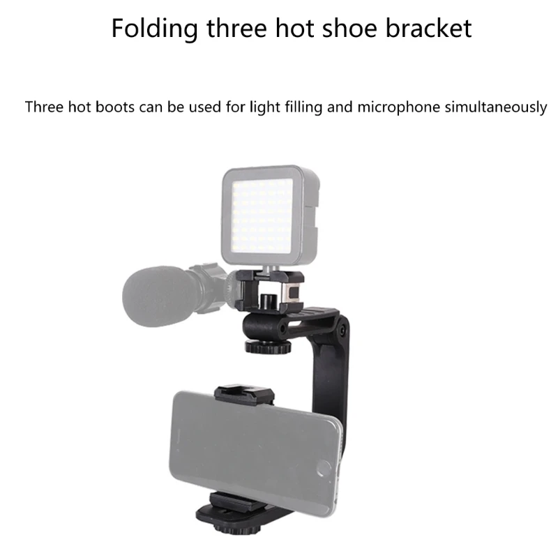 Camera Gimbal Stabilizer Video Stabilizer for Clear Shots with Professional Handle for Videos Phones Light Folding Support