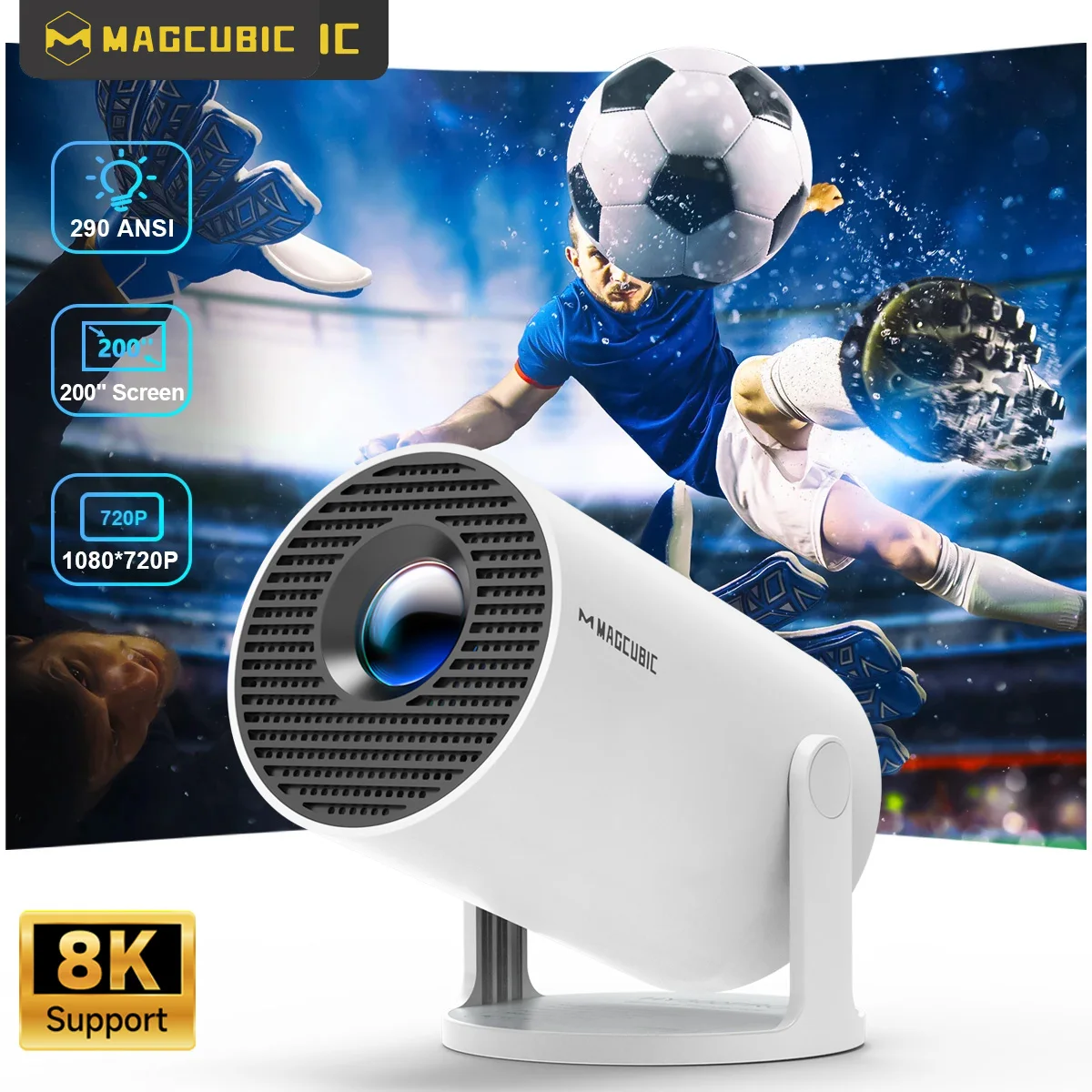 Magcubic Projector HY300 Pro 8K Android 14 Dual Wifi6 290ANSI Allwinner ...