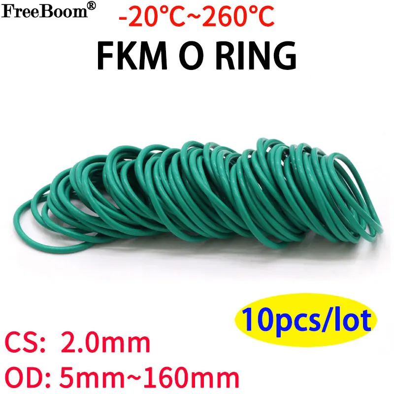 10St Fluorkautschuk O-Ringe FKM Dichtung 11mm AD 8m Produktbild-Vorschau 12