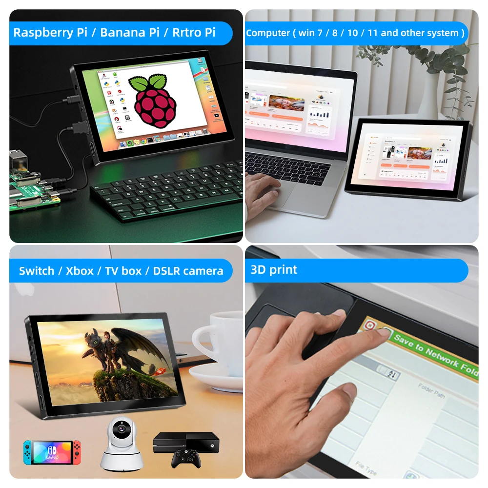 com Windows HDMI, Monitor Portátil, Display LCD,