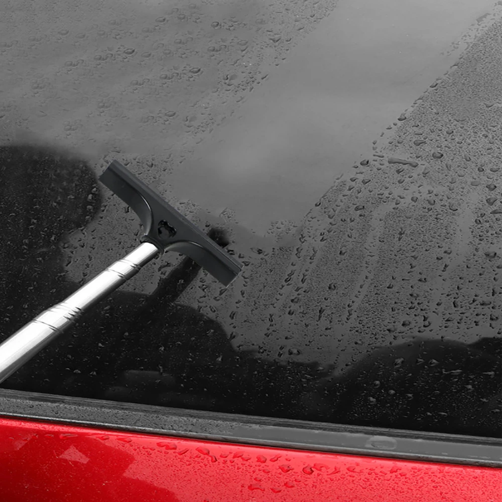 Car Window Cleaning Brush Wiper Scraper Multifunctional Rearview Mirror Telescopic Wash Front Windshield Rainproof