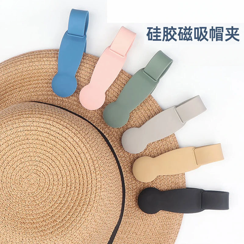 

1pc Rubber Magnetic Hat Clip On Bag For Travel Luggage Handbag Backpack Outdoor Camping Hiking Tools