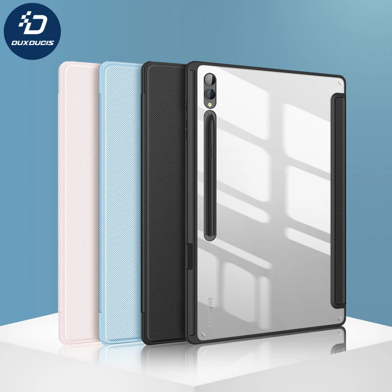 Per Samsung Galaxy Tab S9 Ultra Case Trifold Stand Pu Leather Smart Flip Cover Con Portamatite Per Tab S9 Fe Plus Dux Ducis