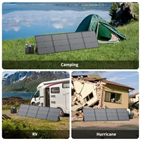 MHPOWOS Panneau Solaire Pliable 220W 40V Kit de Chargeur Solaire Étanche pour Station d'Alimentation et Camping 8