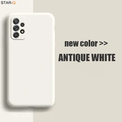 Enhanced Liquid Silicone Phone Case with Camera Protector for Samsung Galaxy - Original Back Cover (JK Antique white)