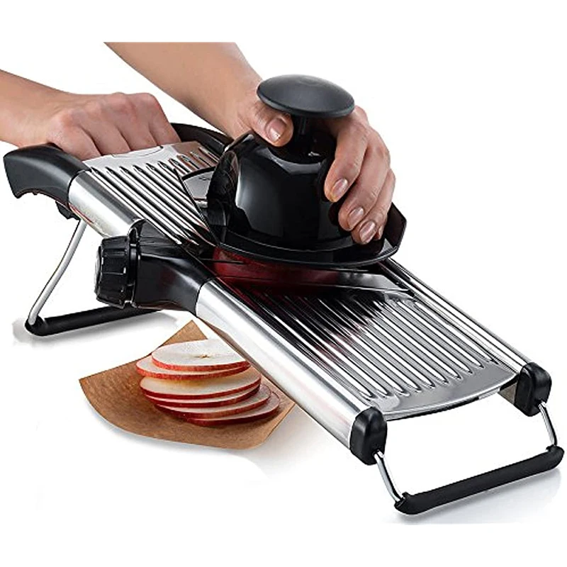 Vegetable Slicer Vegetable Cutter Potato Slicer Multifunctional Mandoline Vegetable Cutter Stainless Steel Potato Slicer Adjustable Veget Onion Grater Kitchen Tool Accessories