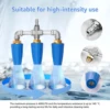 Pressure Washer Triple Turbine Nozzle  360° Rotating Turbo Nozzle Sprayer 4000 PSI With 1/4" Quick Connector 2