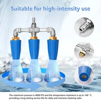 Pressure Washer Triple Turbine Nozzle  360° Rotating Turbo Nozzle Sprayer 4000 PSI With 1/4" Quick Connector 2