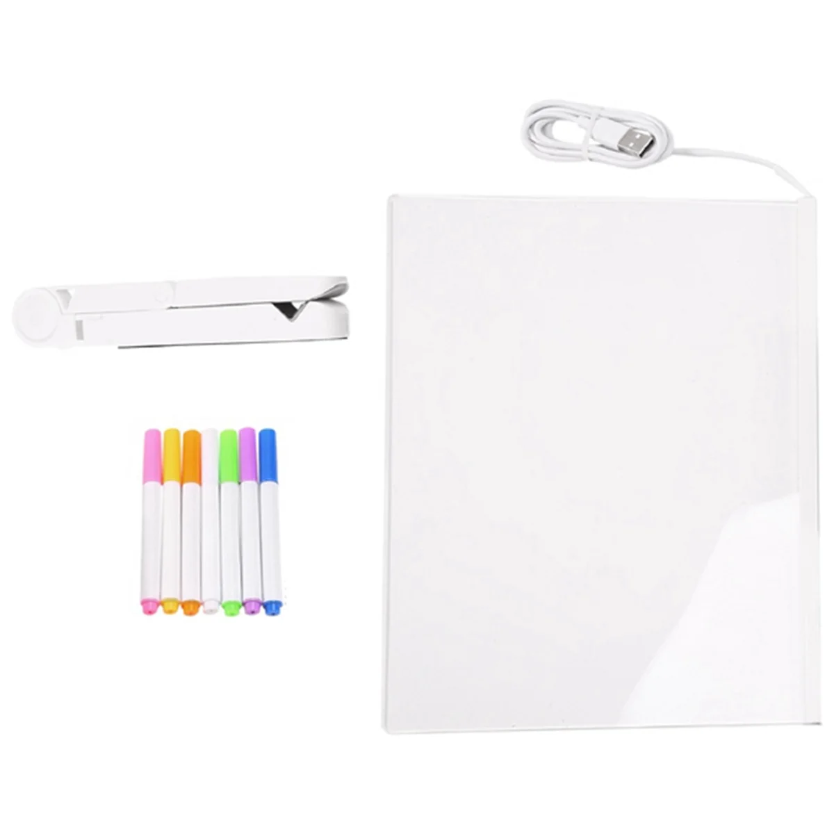 LED 노트 보드, 빛나는 아크릴 메시지 마커 보드, 조명 화이트 보드, 11.8x7.9 인치