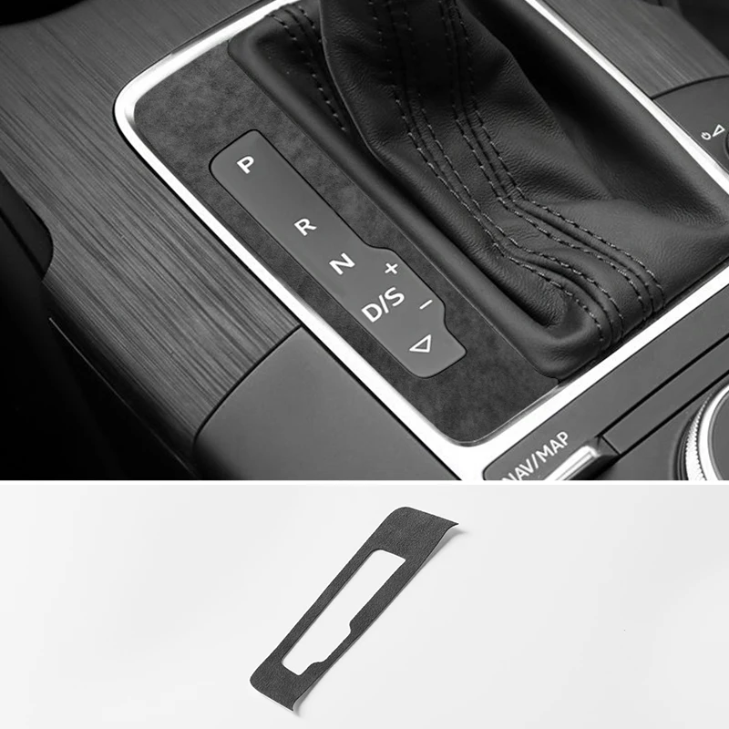 For Audi 8V A3 S3 (2014-2019) Sport Gear Shift Cover Panel Trim Frame Stickers Made of Alcantara Car Interior Tuning Accessories