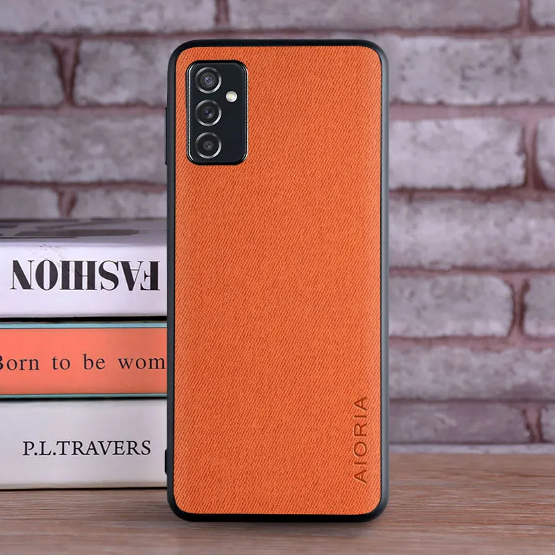 Luxury Textile Leather Skin TPU Phone Cover Case