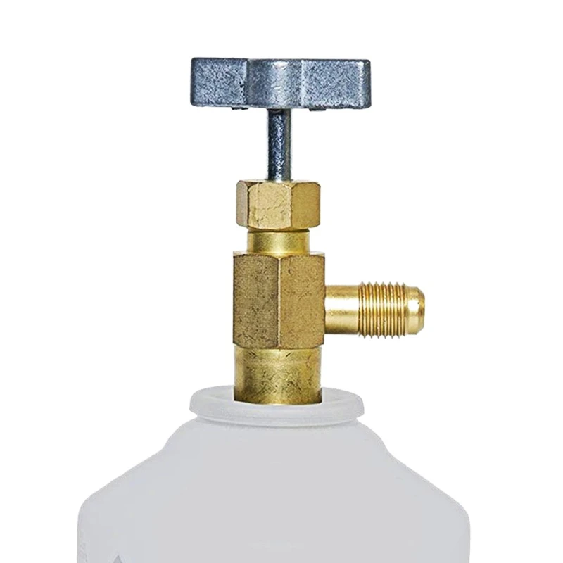 Refrigerant Can Opener 1/4 Thread Adapter for Car Air Conditioner