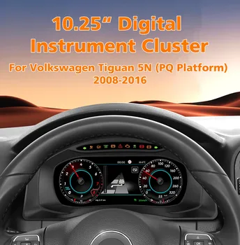 Panel de Instrumentos Digital de 10.25 Pulgadas para Volkswagen VW Tiguan 5N 2008-2016, Cabina Virtual, Velocímetro, Panel de Control, Carplay, Android Auto 1