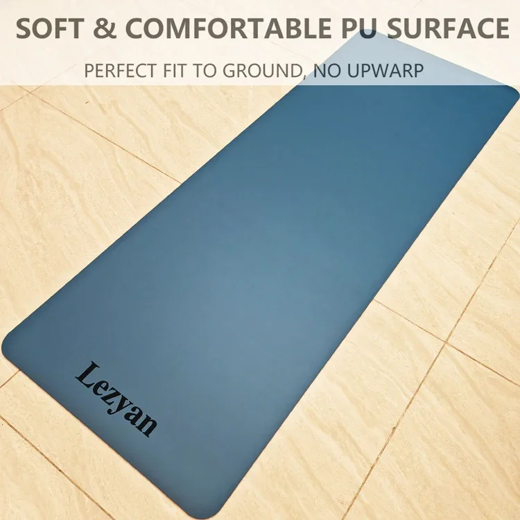 Zen Rhyme Most Popular 5mm Sport Rubber PU Yoga Pilates Mat Studio Workout Oval workout gym exercise Yoga Mat Black
