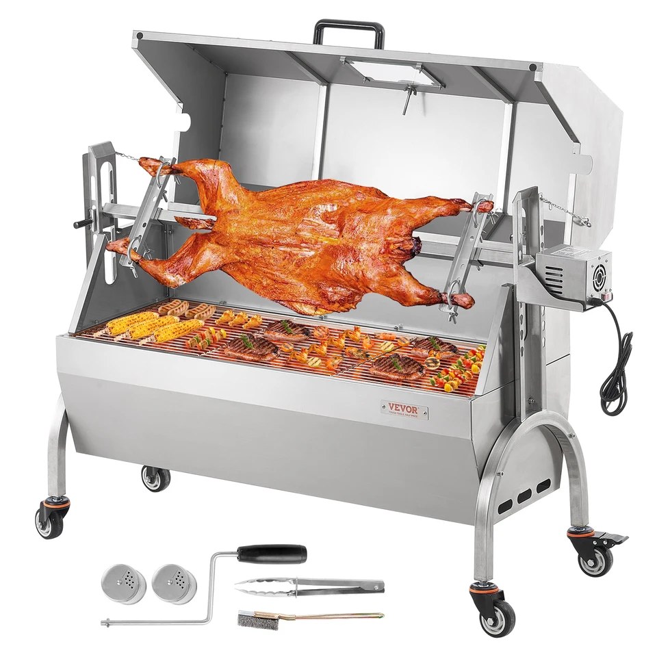 Heavy Duty Electric Rotisserie Grill for Whole Meats