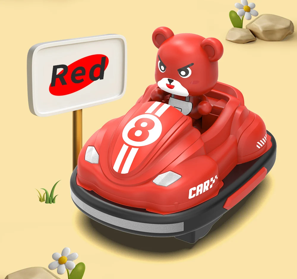 2.4G Bumper Battle RC Car with LED Music Ejecting Plush Toys Parent-Child Competitive Racing Game for Boys Kids Outdoor Toys