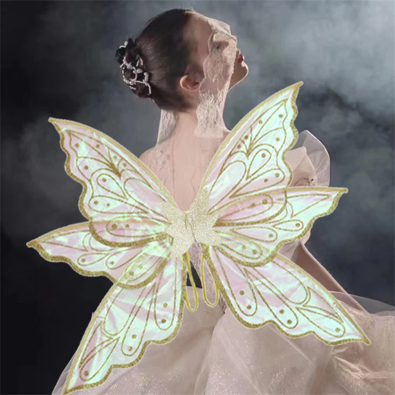 Princess Elf Fairy Wing Butterfly Wings for Kids Happy Birthday Wedding Party Decoration Girl Performance Props BabyShower Decor