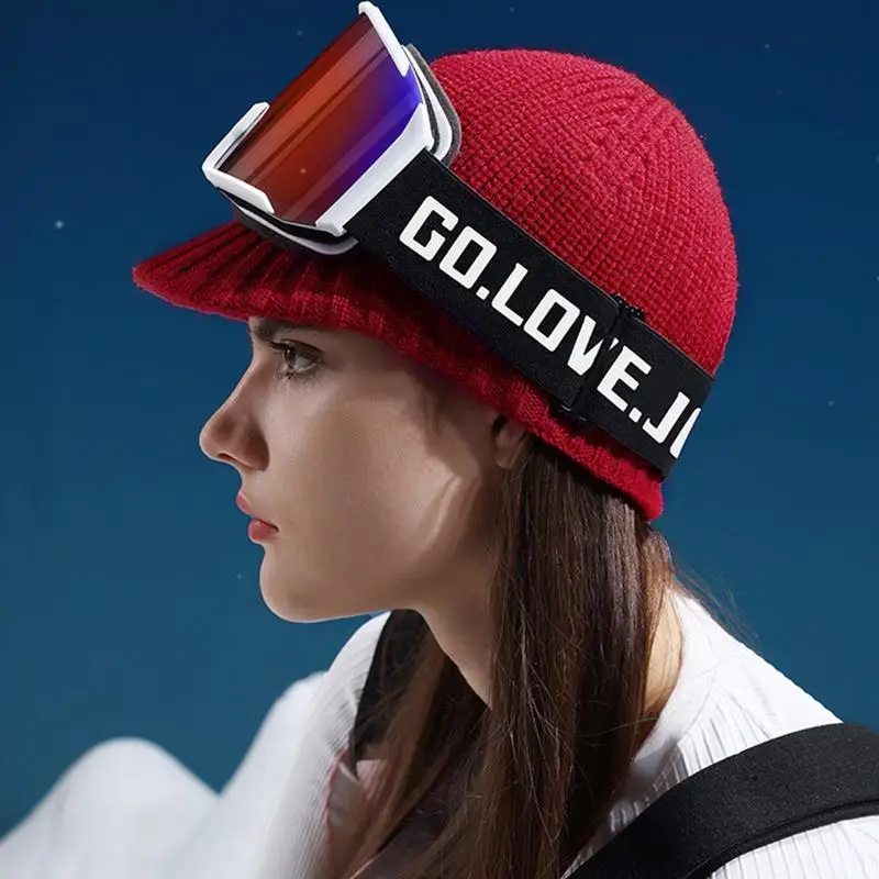 Knit Beanie Winter Beanie Outdoor Warm Hat Comfortable Ear Protection Winter Hat Knit Caps Breathable For Ski Hiking Running