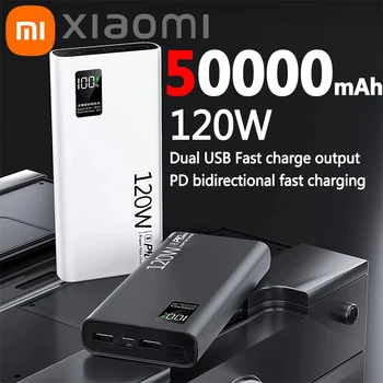 Xiaomi-Batterie externe portable à charge rapide bidirectionnelle, batterie externe d’origine, compatible avec Android et IOS, 50000mAh, 120W, 30000mAh