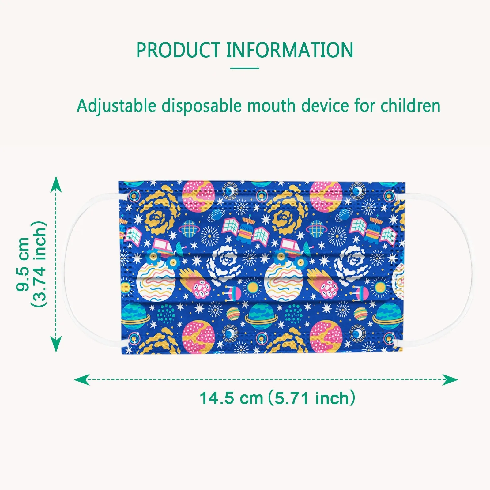 Children's Three-Layer Protective Dust-Proof Cartoon Print Disposable Mask Outdoor Dust-Proof Face Protective Mask