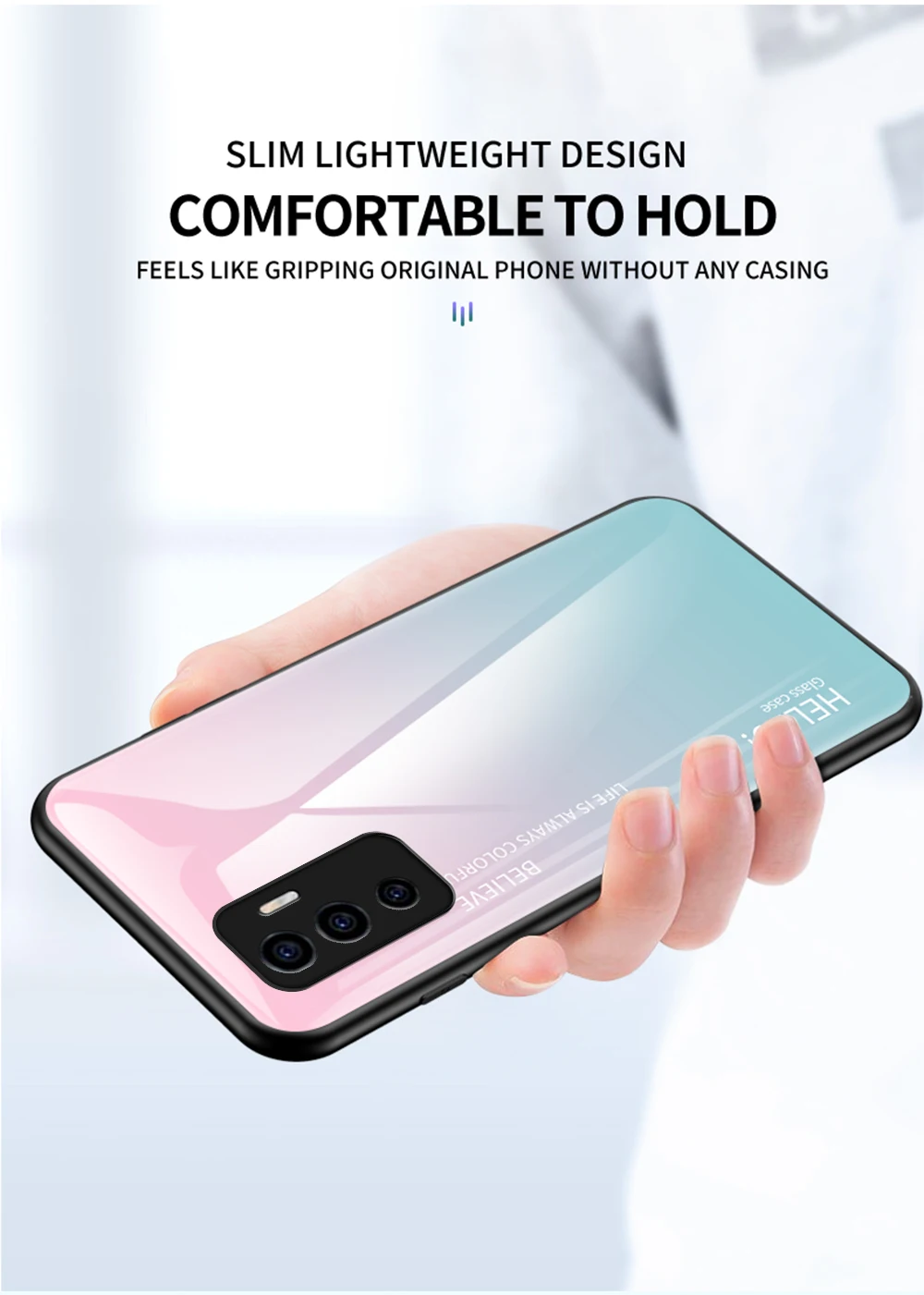 Capa de telemóvel em vidro temperado para vivo v23e v21 v20 pro_voghion.com