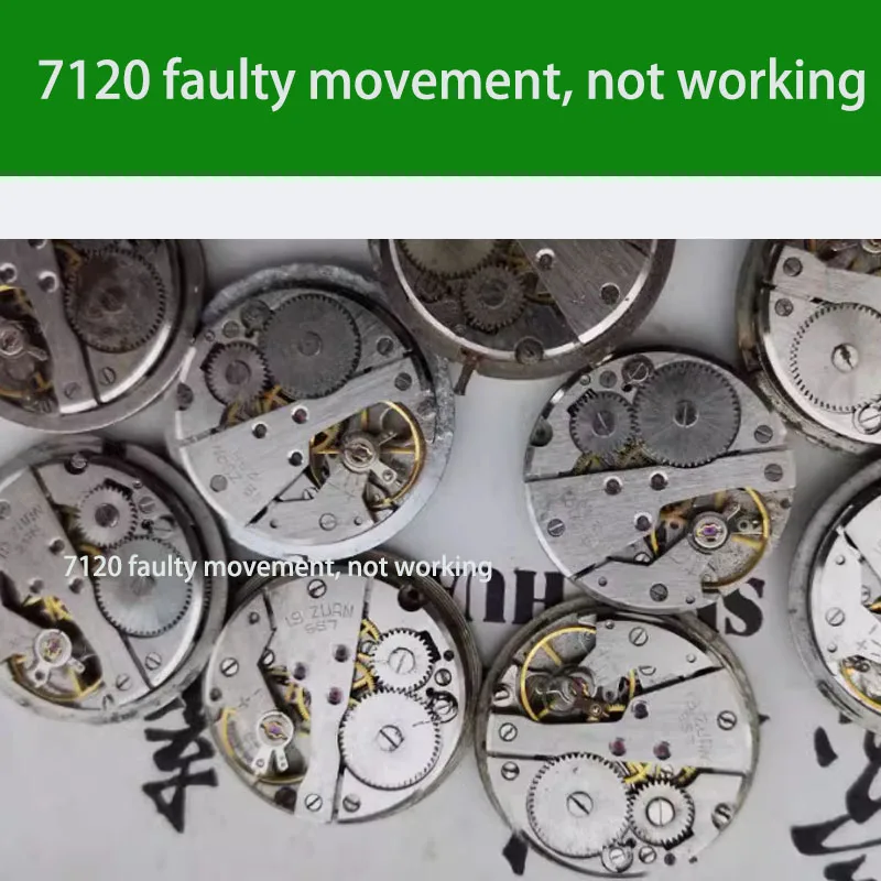 

1pcs hand watch movement with standard movements such as 7120 cannot work (used for part disassembly or beginner practice).
