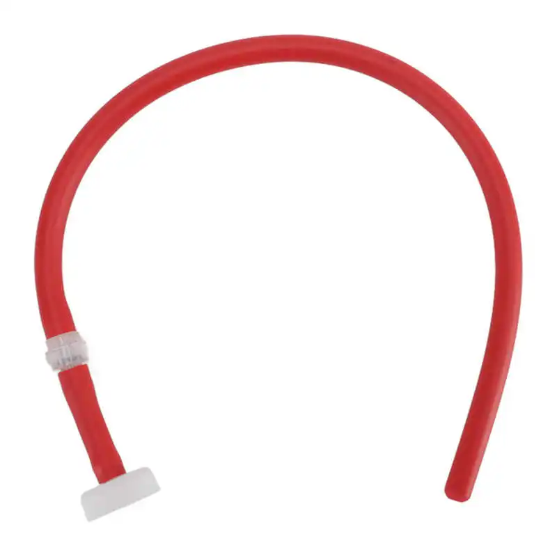 Enema Cleaning Tube Silicone Nozzle Anal Bowel Cleansing Enema Hose 50cm Red with Bottle Connector Cleaning Hose