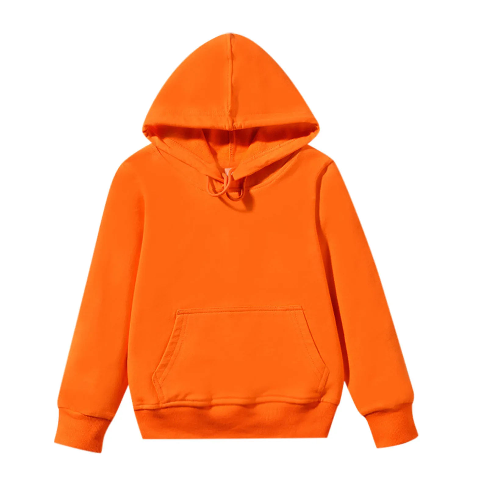 용수철 가을 겨울 캐주얼 데일리 후드티, 대형 포켓 스웻셔츠, 단색 후드티, 맨투맨 상의, 어린이 패션