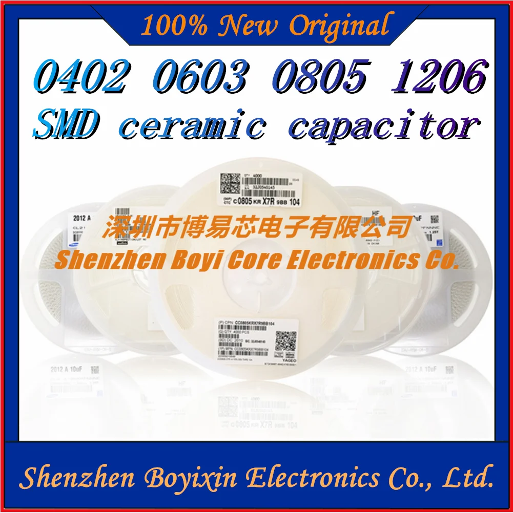 

4000Pcs SMD ceramic capacitor 0402 0603 0805 1206 1pF 3.5pF 6.8pF 82pF 100pF 1nF 10nF 1uF 10uF 100nF 220pF 22nF 220nF 47nF 47uF