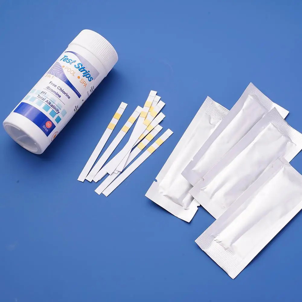 50/100PCS Water Quality Test Strip Multipurpose 7 in 1 Aquarium Test Strips Water pH Test Tools for Fish Tank Swimming Pool