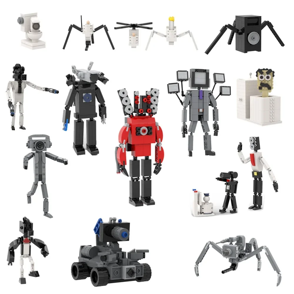 Skibidi Toilet Building Blocks Speakerman Titan / Speaker Titan E Camerman Titan / Camera Titan Toys Suit For Kids Gift