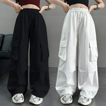 2026 1pc pant new autumn teens tracksuit dance hip hop Girls cloth casual loose wide leg Cargo Kid hip hop 4 5 8 10 12 14 year 1