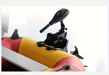 KOETSU Aufblasbarer Gummiboot-Außenbordmotor, festes Halterungsset, elektrischer Triebwerkmotor, schwarzes Nylon mit Schrauben und Sockel – Detail 2