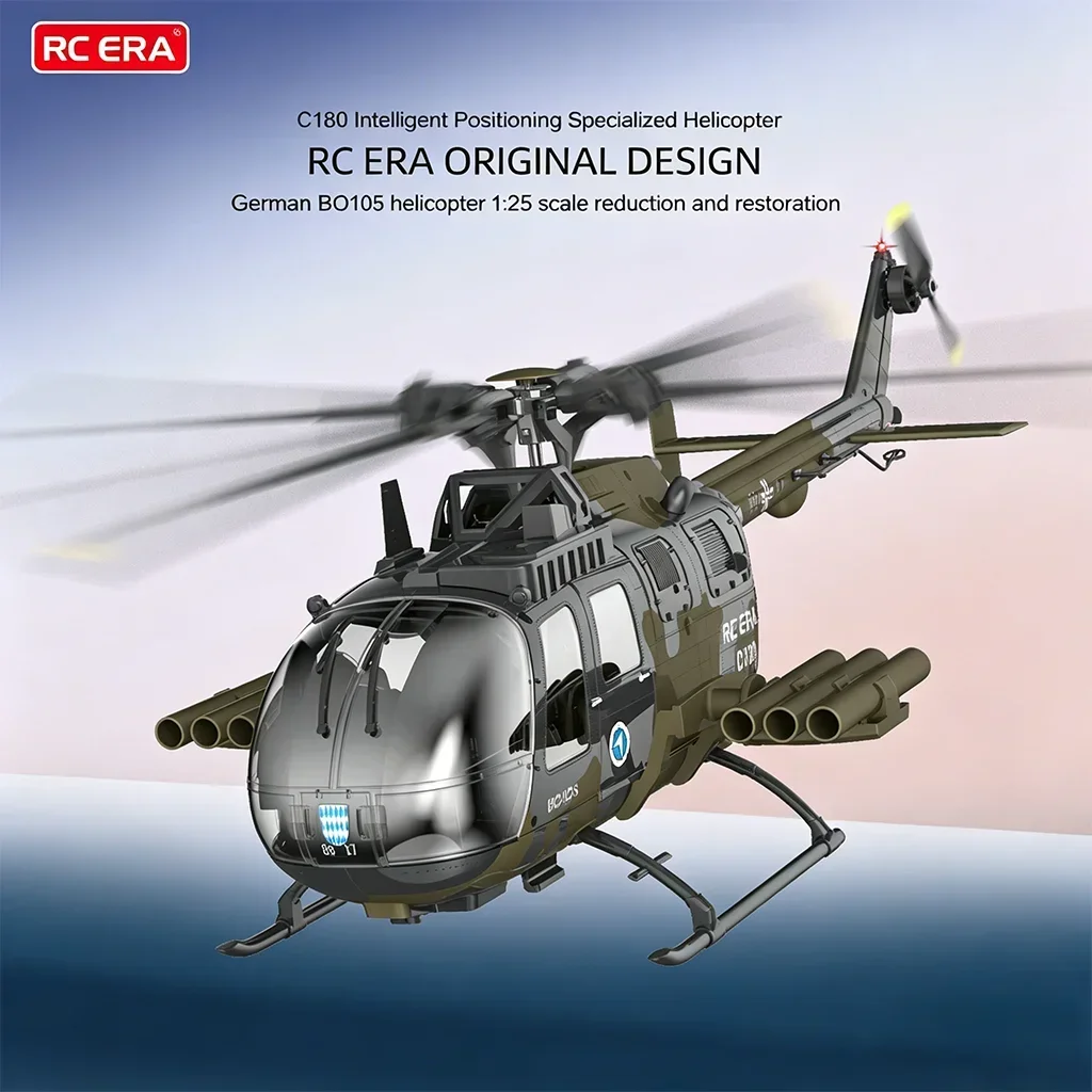 RC ERA C180 RC Helicopter 2.4G 6-Aixs Gyroscope 6CH Altitude Hold Optical Flow Brushless Remote Control Helicopter Toys For Kid - 2