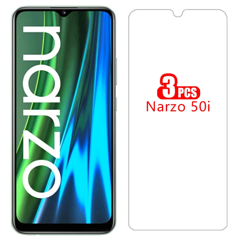 Custodia Per Realme Narzo 50I Cover Screen Protector Vetro Temperato Su Narzo50I 50 I I50 Coque Realmi Reame Relme Ralme Real Me Mi