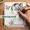 1pc Floral Fantasy Colouring Books for Teens and Adults 24 Pages DIY Gift Color Book for Relaxation and Creative Expression 6
