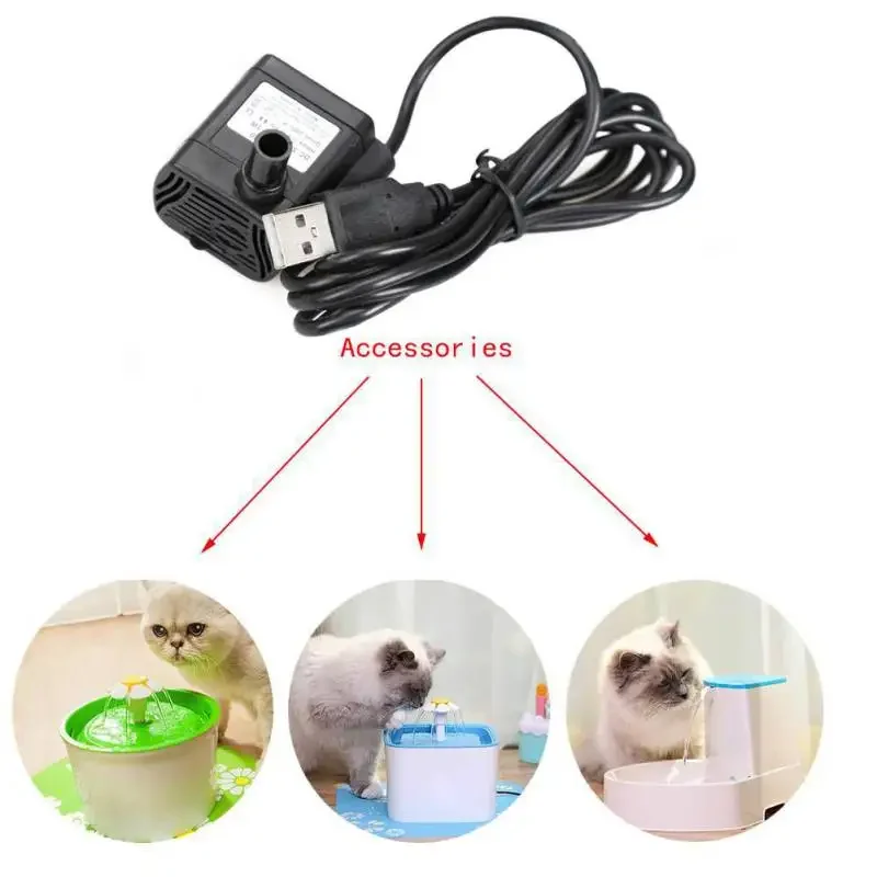 USB Water Pump Tank Water Fountain Motor Accessories Replacement For Cat Dog Drinking Bowl Water Dispenser Pet Products