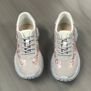 Xingliupi New Trendy Women's Shoes High Quality Casual Shoes Fashion Popular Sneakers for Women Unique Shape Genuine Leather 1