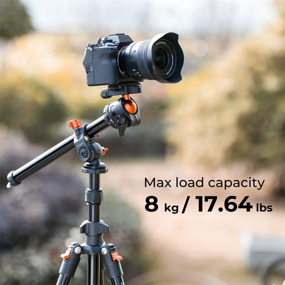 K & F Concept  ߿ ﰢ, 淮 DSLR ﰢ, Ż ͽټ  , 28mm ݼ  , 76.7 ġ, 195cm