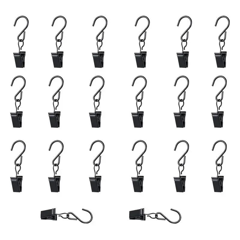Ganci Per Tende Con Clip 20 Pezzi Clip Luminose Per Luci A Stringa Esterne Ganci A Clip Per Tende Da Campeggio Display Artigianale Da Giardino