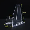 50/1pcs Transparent Acrylic Coin Display Stand Holders Small Easel Rack Card Commemorative Challenge Coin Capsule Holder Support 6