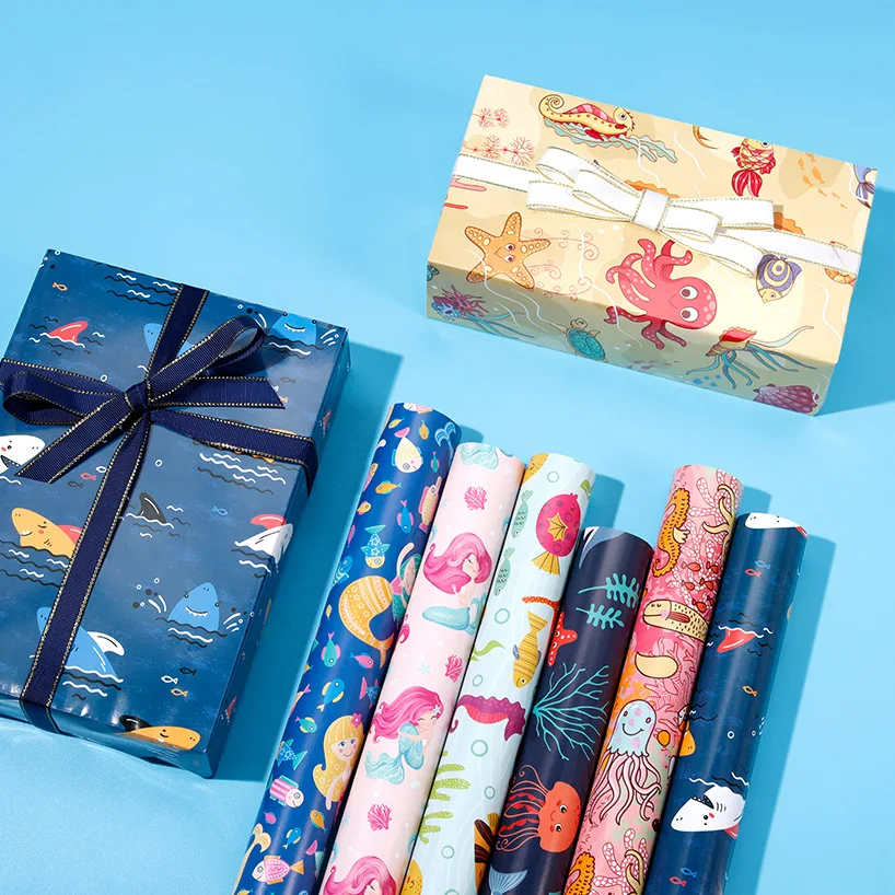 New Innovative Cartoon Underwater World Pattern Gift Paper Birthday Gift  Wrapping Paper Wholesale Tissue Paper Craft Paper - AliExpress