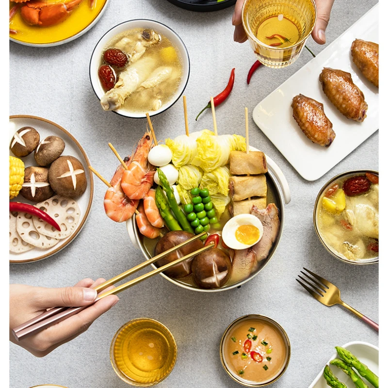 Folding Portable Travel with Small Multifunction Grill Hotpot Cooking and Frying Split Type Electric Hot Pot Mini Multicooker 5