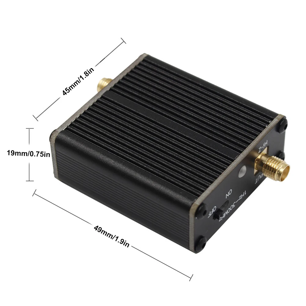 High Impedance Amplifier Donut Antenna 1Hz-300MHz Doughnut Short Wave Antenna 5V 600mA for HackRF One Built-In 600mah Battery