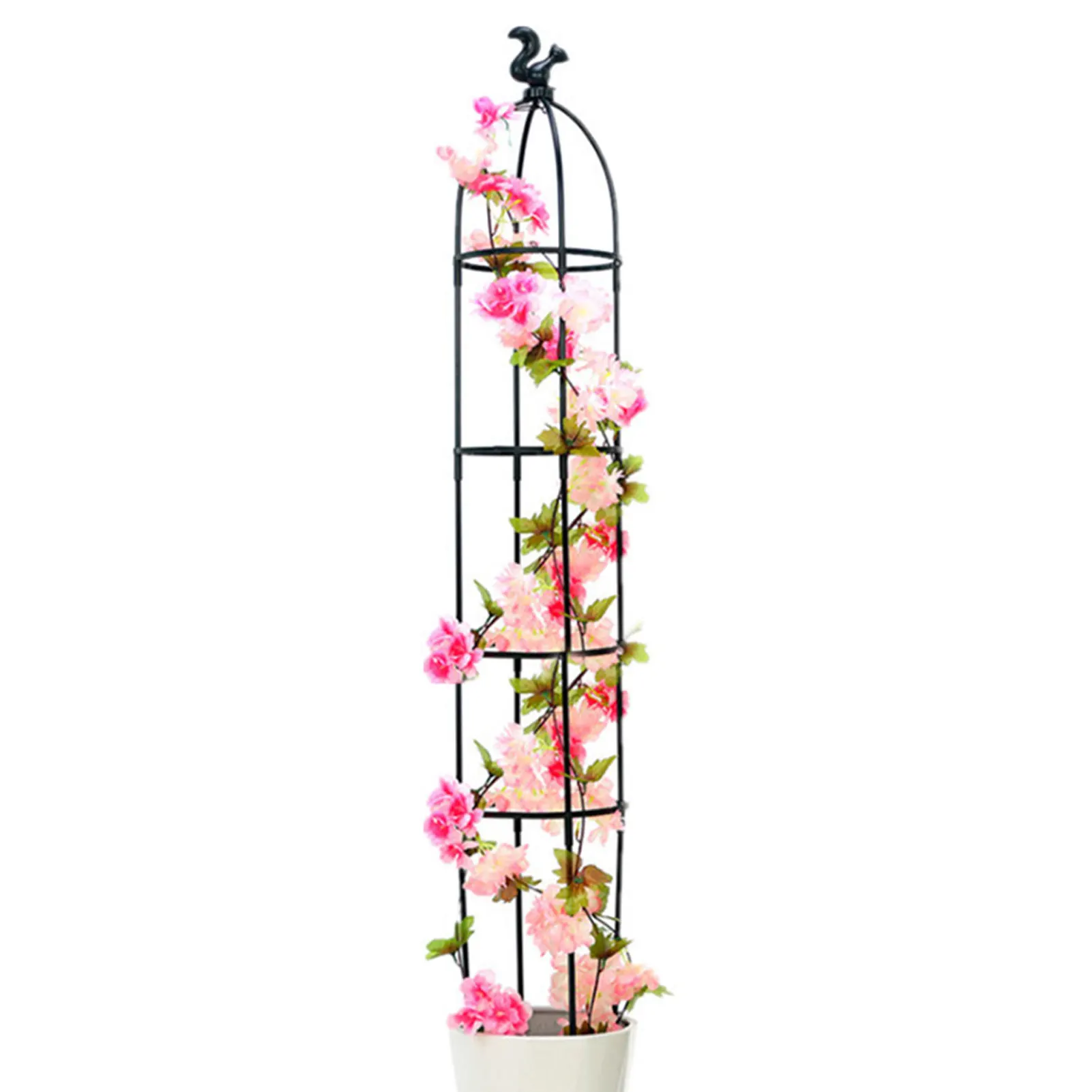 2 Treillis Métalliques Noirs Pour Plantes Grimpantes - Obélisque Jardin 187 Cm - Support Fruits Et Fleurs