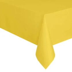 Elegant Disposable Tablecloth - Multi - Color Plastic Party & Event Decor - 1pc 137x274cm (Yellow)